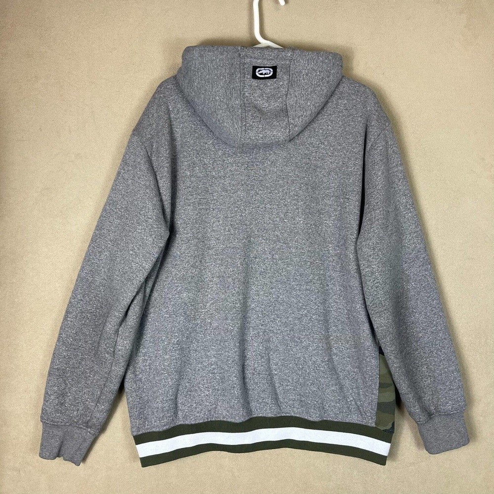 Ecko Unltd Hoodie Jacket Adult Large Gray/Camo Heavyweight Full Zip Mens - Picture 11 of 13